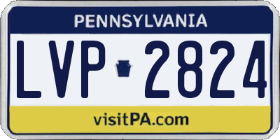 PA license plate LVP2824