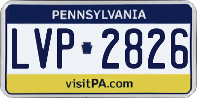 PA license plate LVP2826