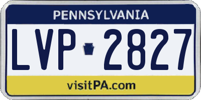 PA license plate LVP2827