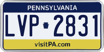 PA license plate LVP2831