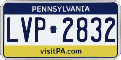 PA license plate LVP2832
