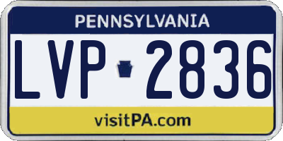 PA license plate LVP2836