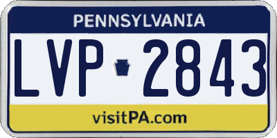 PA license plate LVP2843