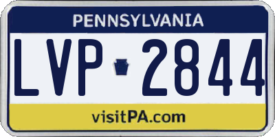 PA license plate LVP2844