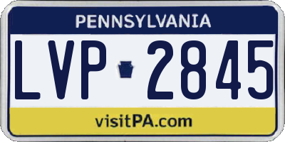 PA license plate LVP2845