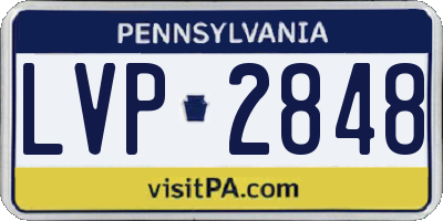 PA license plate LVP2848
