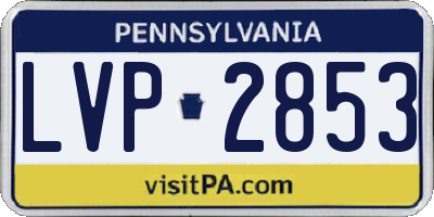 PA license plate LVP2853