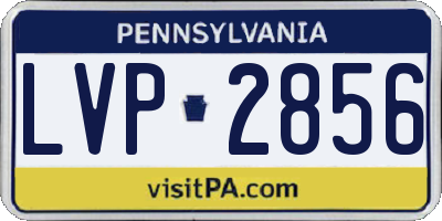PA license plate LVP2856