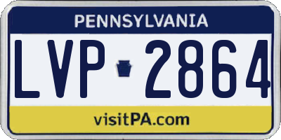 PA license plate LVP2864