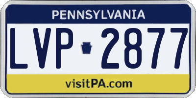 PA license plate LVP2877