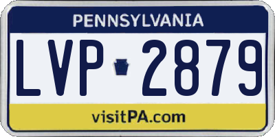 PA license plate LVP2879