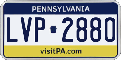 PA license plate LVP2880