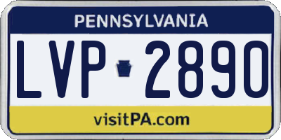 PA license plate LVP2890
