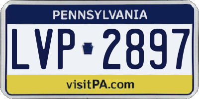 PA license plate LVP2897