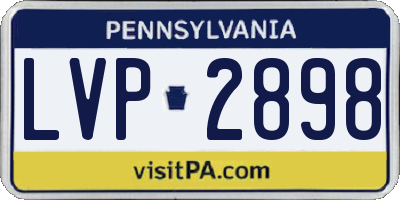 PA license plate LVP2898