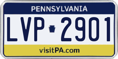 PA license plate LVP2901