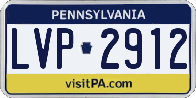 PA license plate LVP2912
