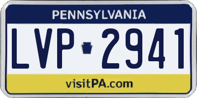 PA license plate LVP2941
