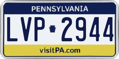 PA license plate LVP2944