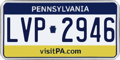 PA license plate LVP2946