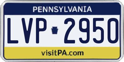 PA license plate LVP2950