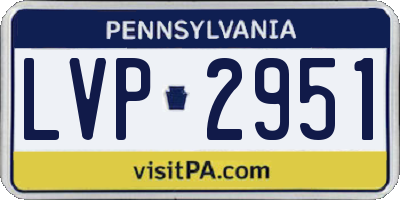 PA license plate LVP2951