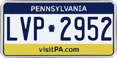 PA license plate LVP2952