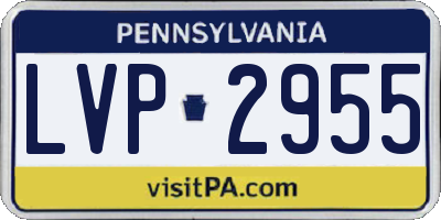 PA license plate LVP2955