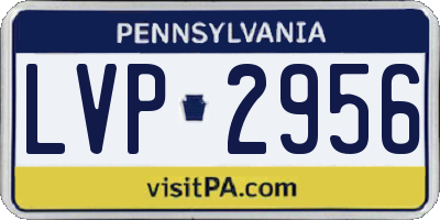 PA license plate LVP2956