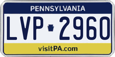 PA license plate LVP2960