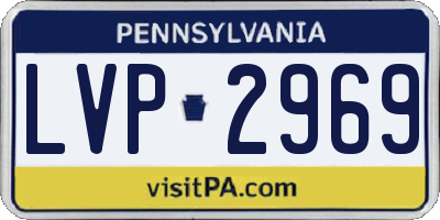 PA license plate LVP2969