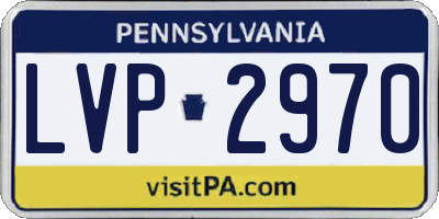 PA license plate LVP2970
