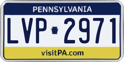 PA license plate LVP2971