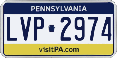PA license plate LVP2974