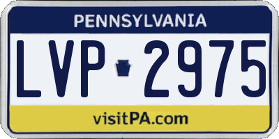 PA license plate LVP2975
