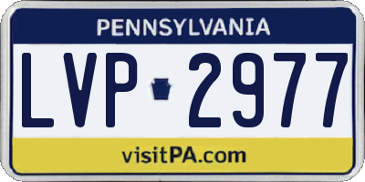 PA license plate LVP2977