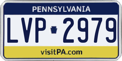 PA license plate LVP2979