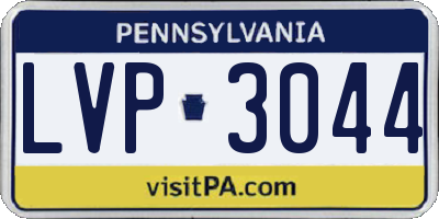 PA license plate LVP3044