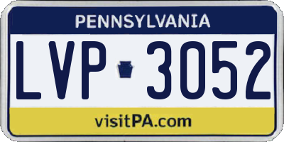 PA license plate LVP3052