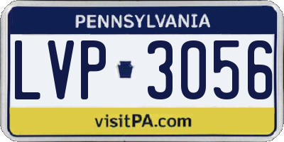 PA license plate LVP3056