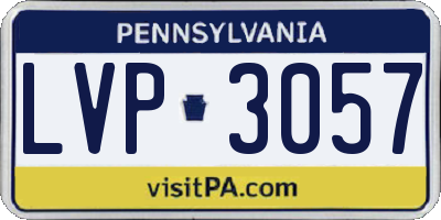 PA license plate LVP3057