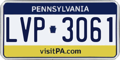 PA license plate LVP3061