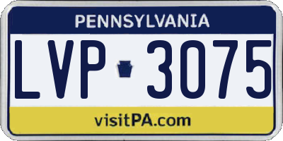 PA license plate LVP3075