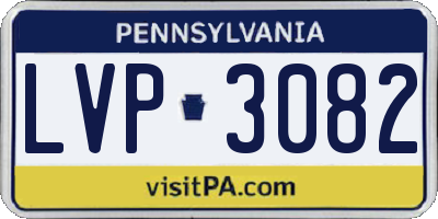 PA license plate LVP3082