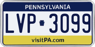 PA license plate LVP3099