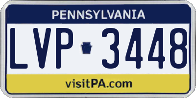 PA license plate LVP3448