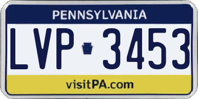 PA license plate LVP3453