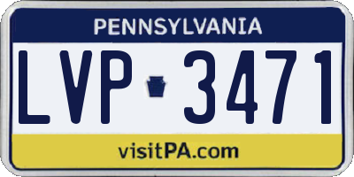 PA license plate LVP3471
