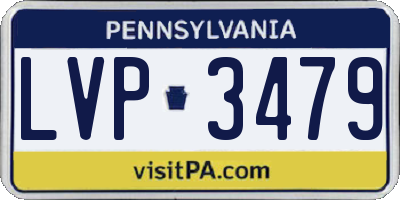 PA license plate LVP3479