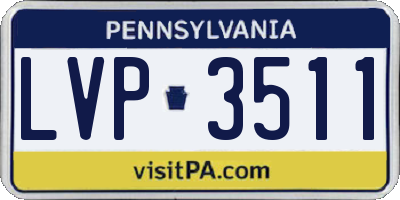 PA license plate LVP3511
